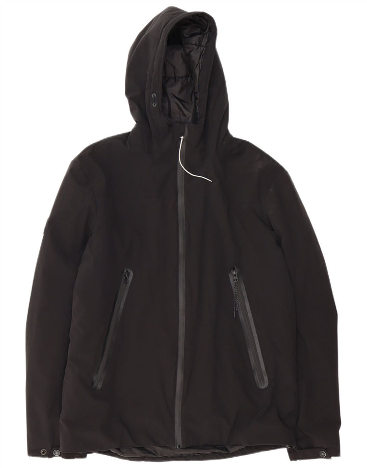 Superdry Mens Hooded Windbreaker Jacket UK 38 Medium Black Polyester