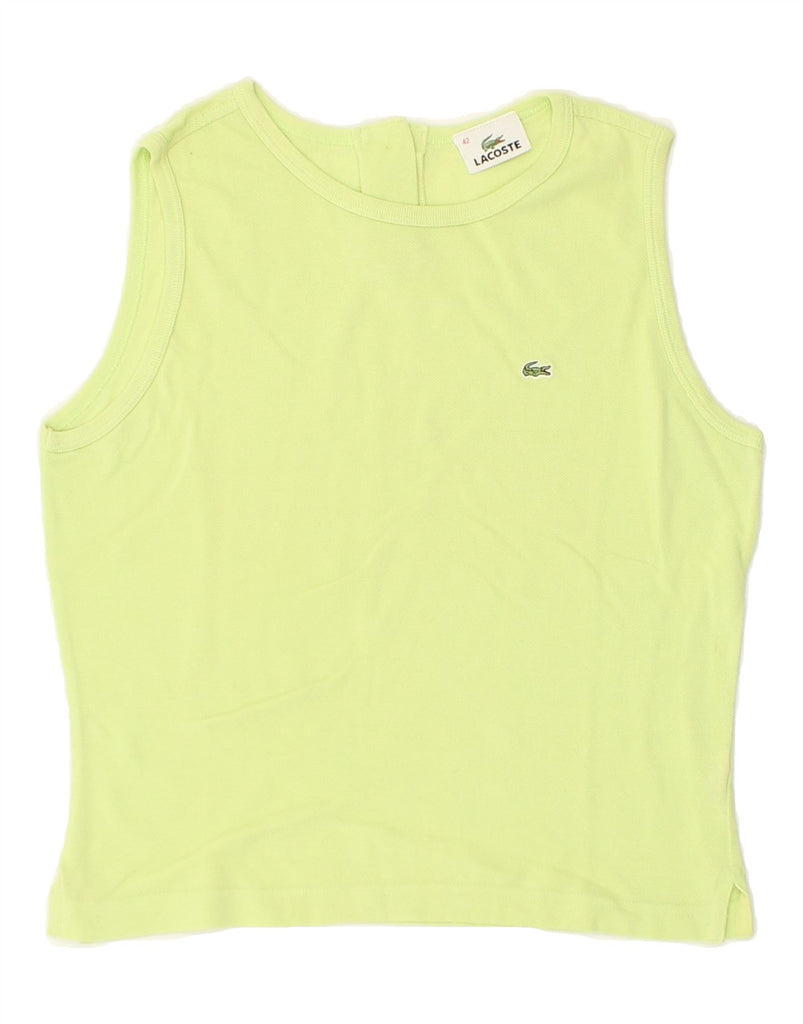 LACOSTE Womens Vest Top Size 42 Large Green Cotton | Vintage Lacoste | Thrift | Second-Hand Lacoste | Used Clothing | Messina Hembry 