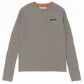 Superdry Mens Top Long Sleeve Small Grey Cotton