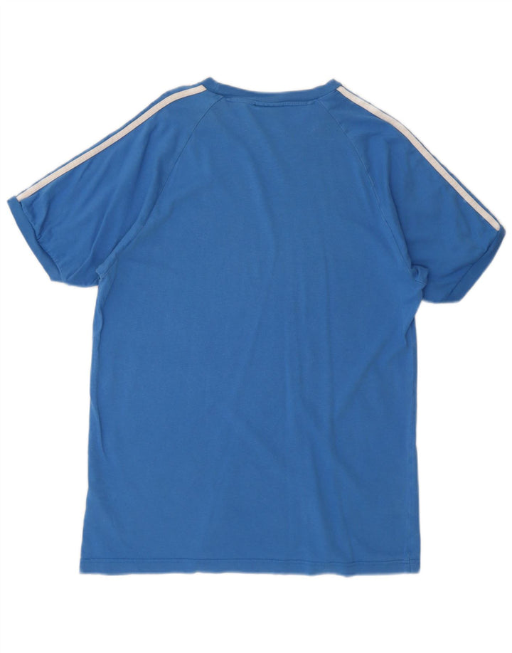 Adidas Mens T-Shirt Top Medium Blue Cotton