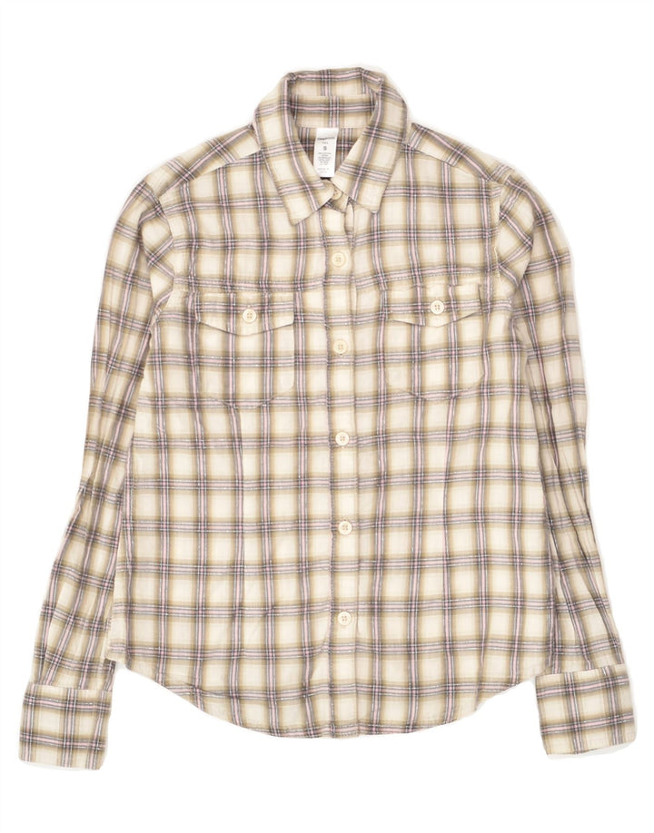 GAP Girls Shirt 4-5 Years Small Beige Check Cotton | Vintage Gap | Thrift | Second-Hand Gap | Used Clothing | Messina Hembry 