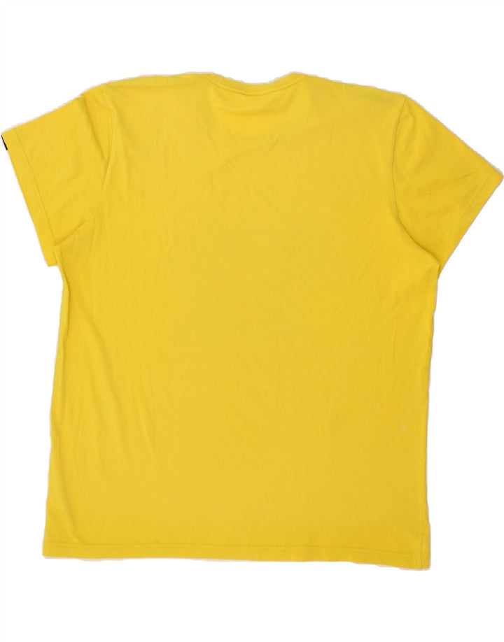 ADIDAS Mens Graphic T-Shirt Top XL Yellow Vintage Adidas and Second-Hand Adidas from Messina Hembry 