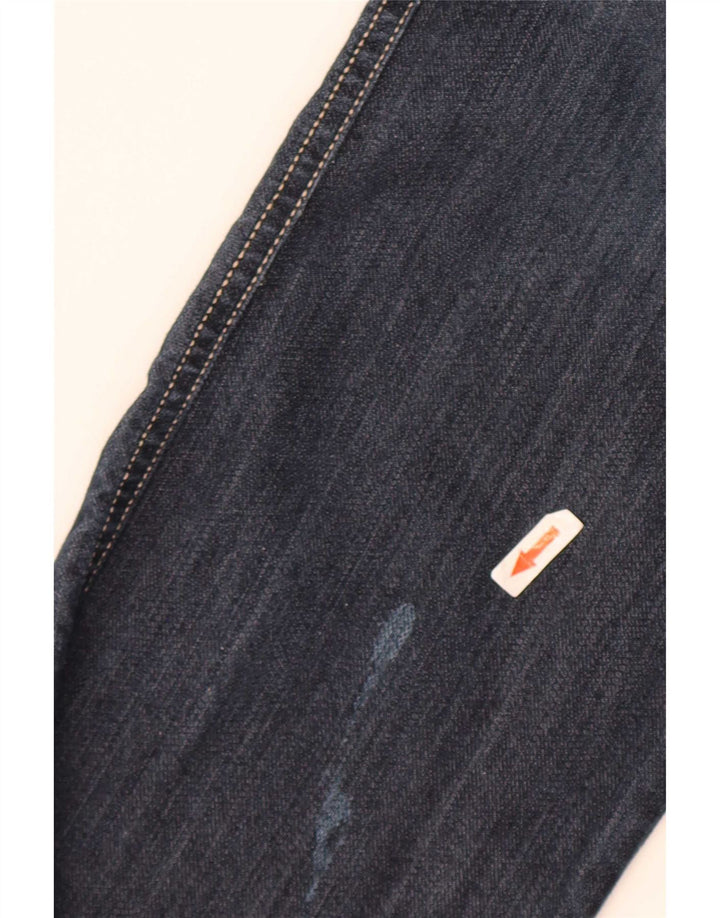 Roccobarocco Womens Straight Jeans W32 L29 Navy Blue Cotton