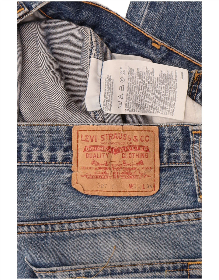 Levi's Mens 507 Bootcut Jeans W34 L34 Blue Cotton