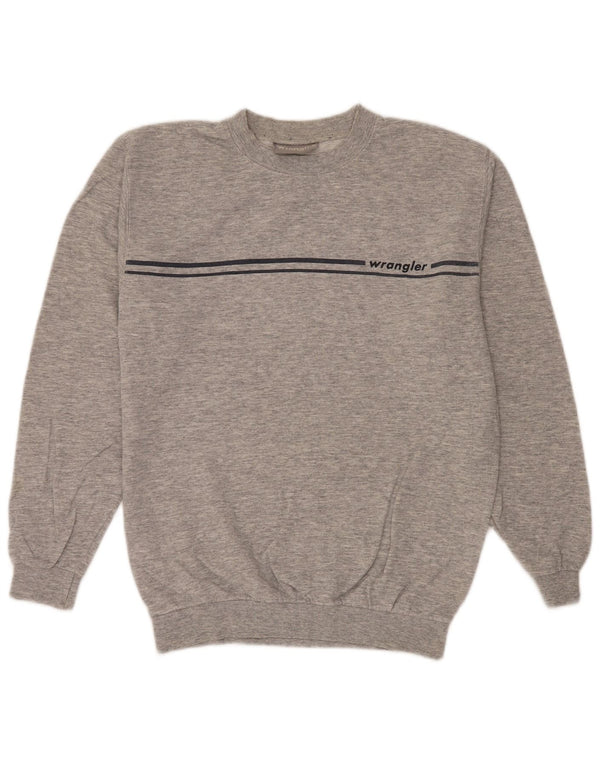 Wrangler Mens Sweatshirt Jumper Small Grey Flecked Cotton