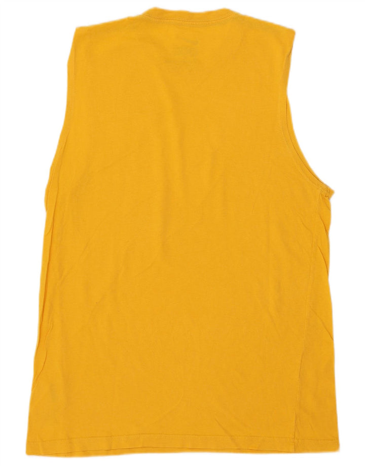 Nike Mens Regular Fit Vest Top Medium Yellow Cotton