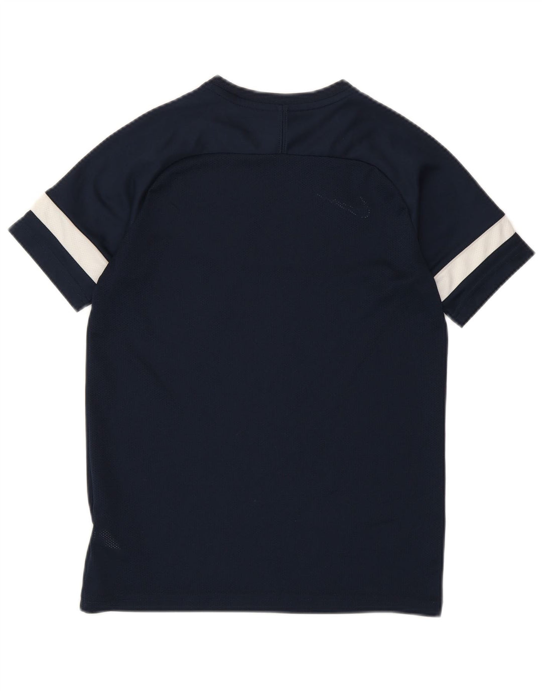 Nike Boys T-Shirt Top 12-13 Years Large Navy Blue Striped Polyester