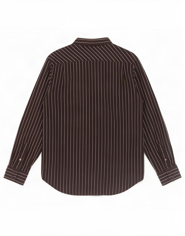 Vans Mens Shirt Medium Black Pinstripe Cotton