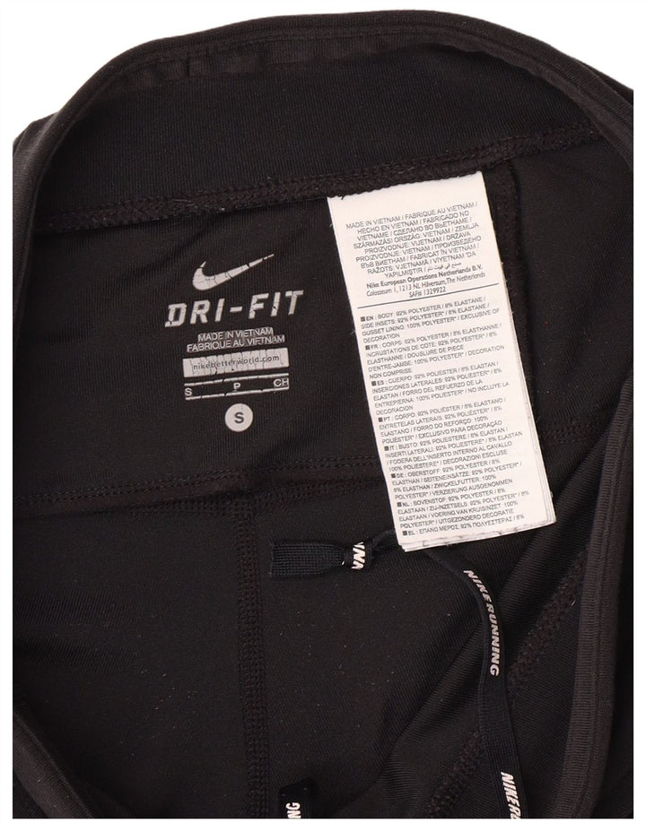 NIKE Womens Leggings UK 10 Small  Black Polyester