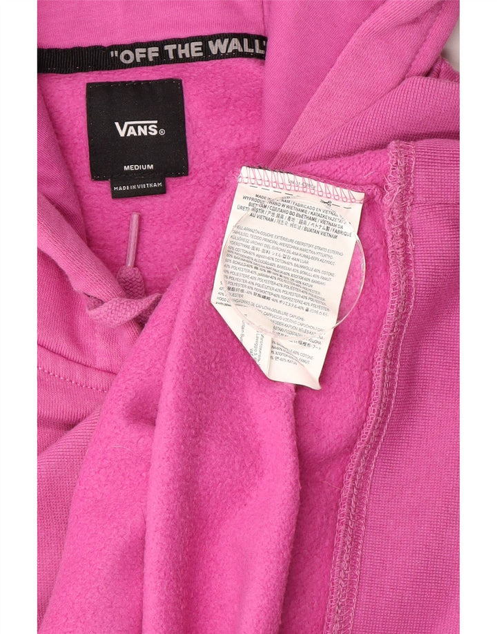 Vans Mens Hoodie Jumper Medium Pink Cotton