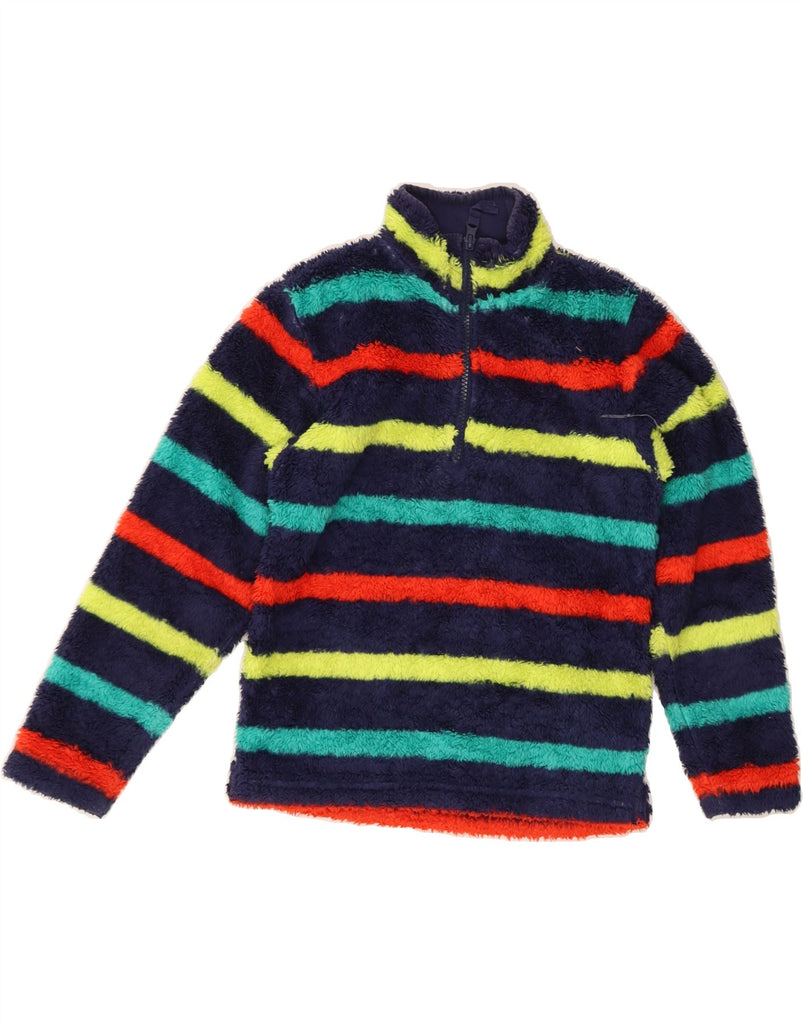 MOUNTAIN WAREHOUSE Girls Fleece Jumper 7-8 Years Navy Blue Striped Vintage Mountain Warehouse and Second-Hand Mountain Warehouse from Messina Hembry 