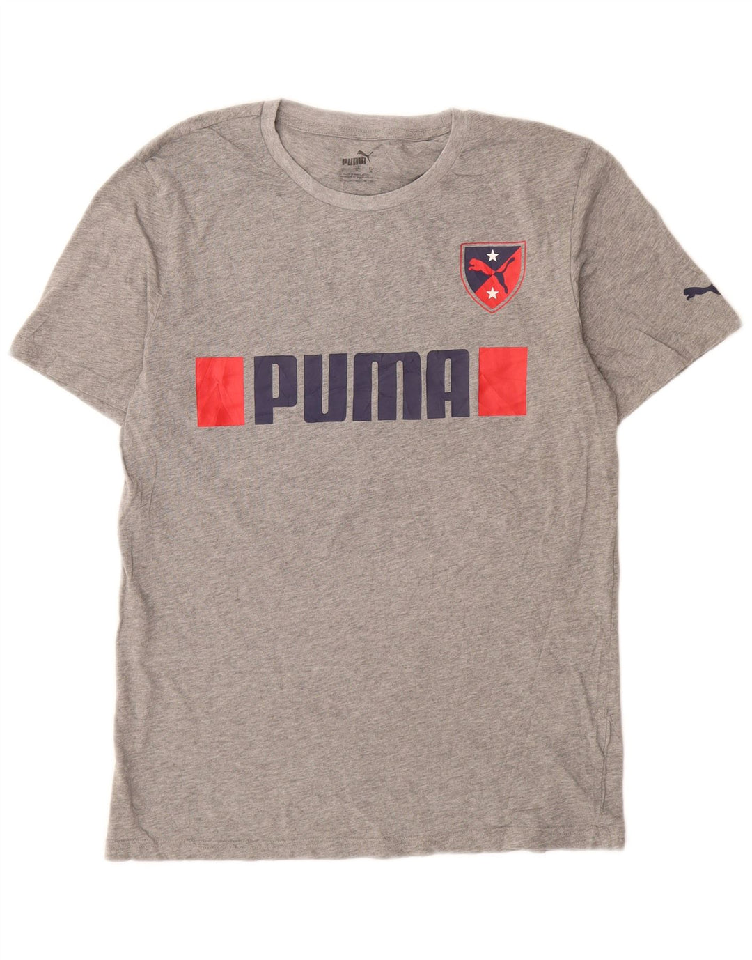 PUMA Mens Graphic T-Shirt Top Small Grey