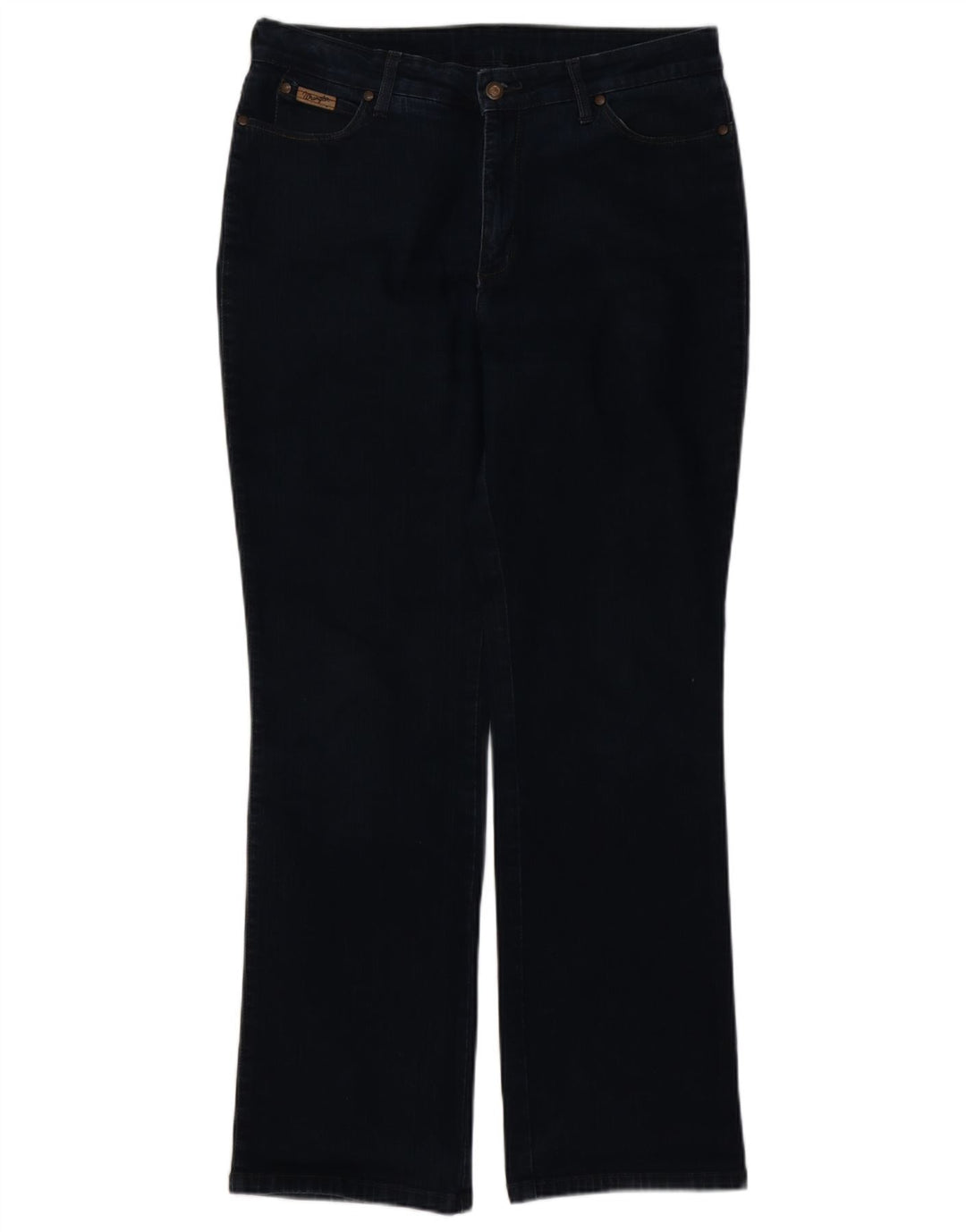WRANGLER Womens Regular Bootcut Jeans W34 L32 Navy Blue Cotton