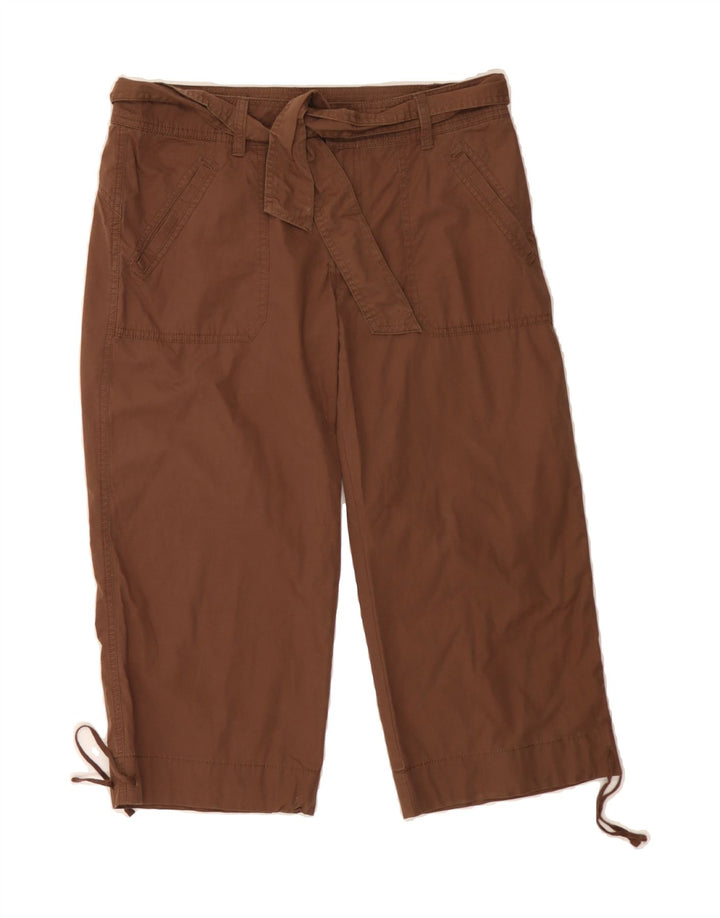 IZOD Womens Capri Trousers US 8 Medium W32 L21 Brown Cotton Vintage Izod and Second-Hand Izod from Messina Hembry 