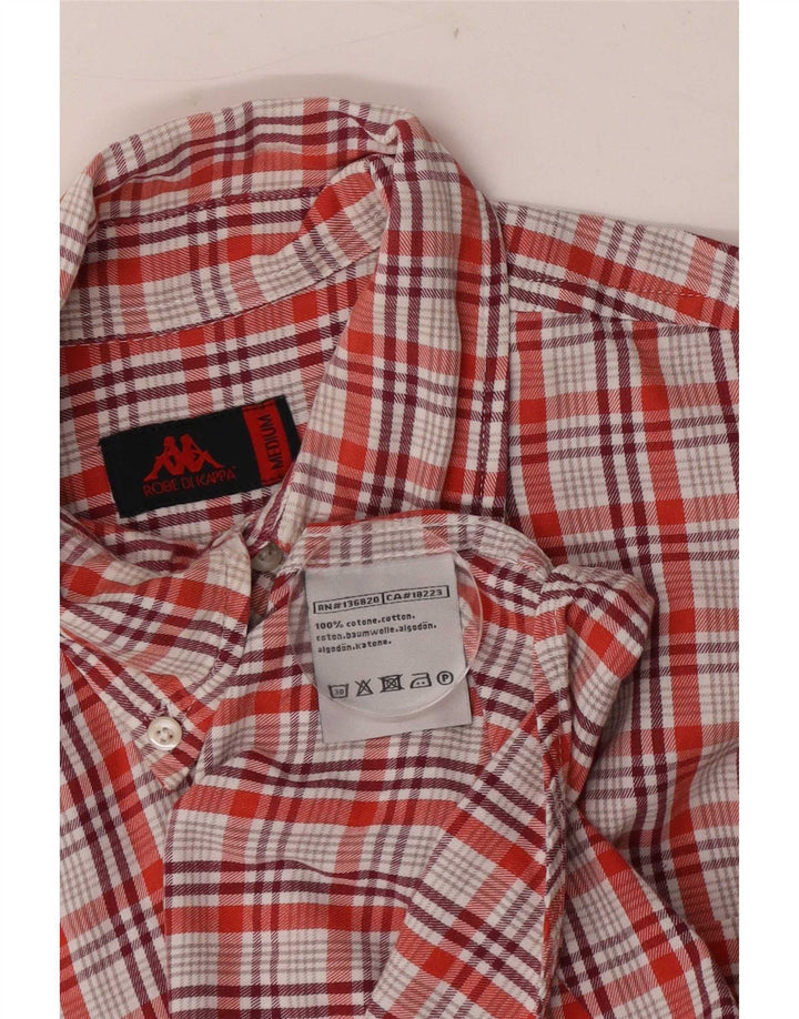 Kappa Mens Shirt Medium Red Check Cotton