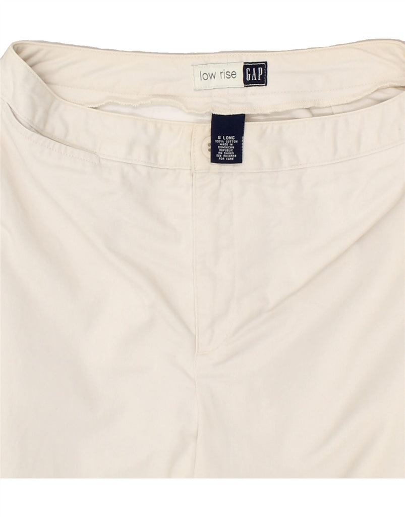 GAP Womens Straight Casual Trousers US 8 Medium W28 L32 White Cotton | Vintage Gap | Thrift | Second-Hand Gap | Used Clothing | Messina Hembry 