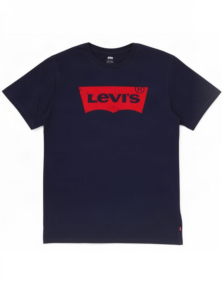 Levi's Mens Graphic T-Shirt Top Medium Navy Blue