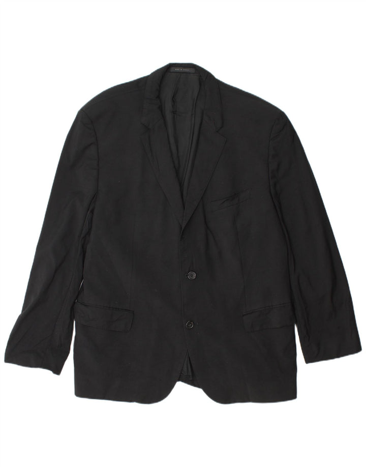 HUGO BOSS Mens Guabello 2 Button Blazer Jacket UK 40 Large Black Viscose