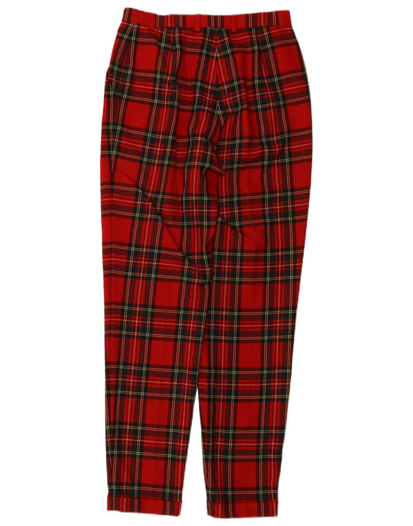 Escada Womens High Waist Casual Trousers EU 38 Medium W28 L30 Red