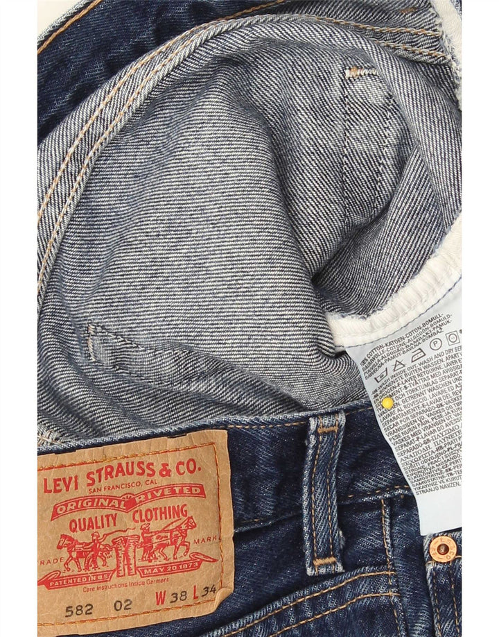 Levi's Mens 582 Straight Jeans W38 L34 Blue Cotton