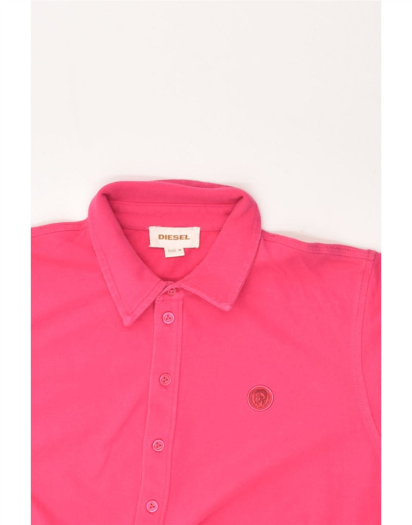 DIESEL Womens Polo Shirt UK 14 Medium Pink Cotton | Vintage Diesel | Thrift | Second-Hand Diesel | Used Clothing | Messina Hembry 