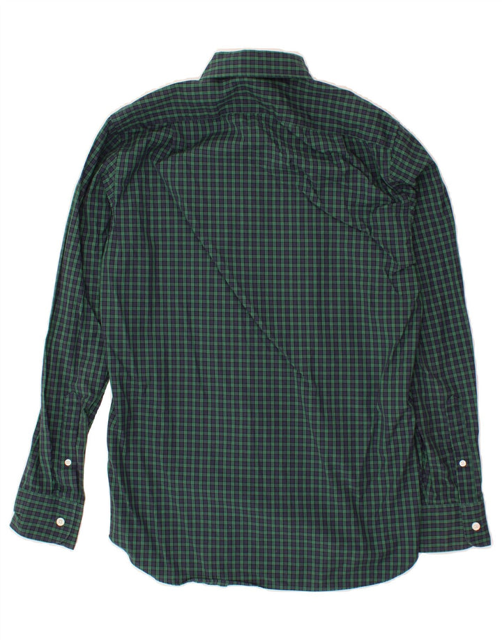 J. CREW Mens Thompson Shirt Size 14 1/2 Small Green Check Cotton Vintage J. Crew and Second-Hand J. Crew from Messina Hembry 