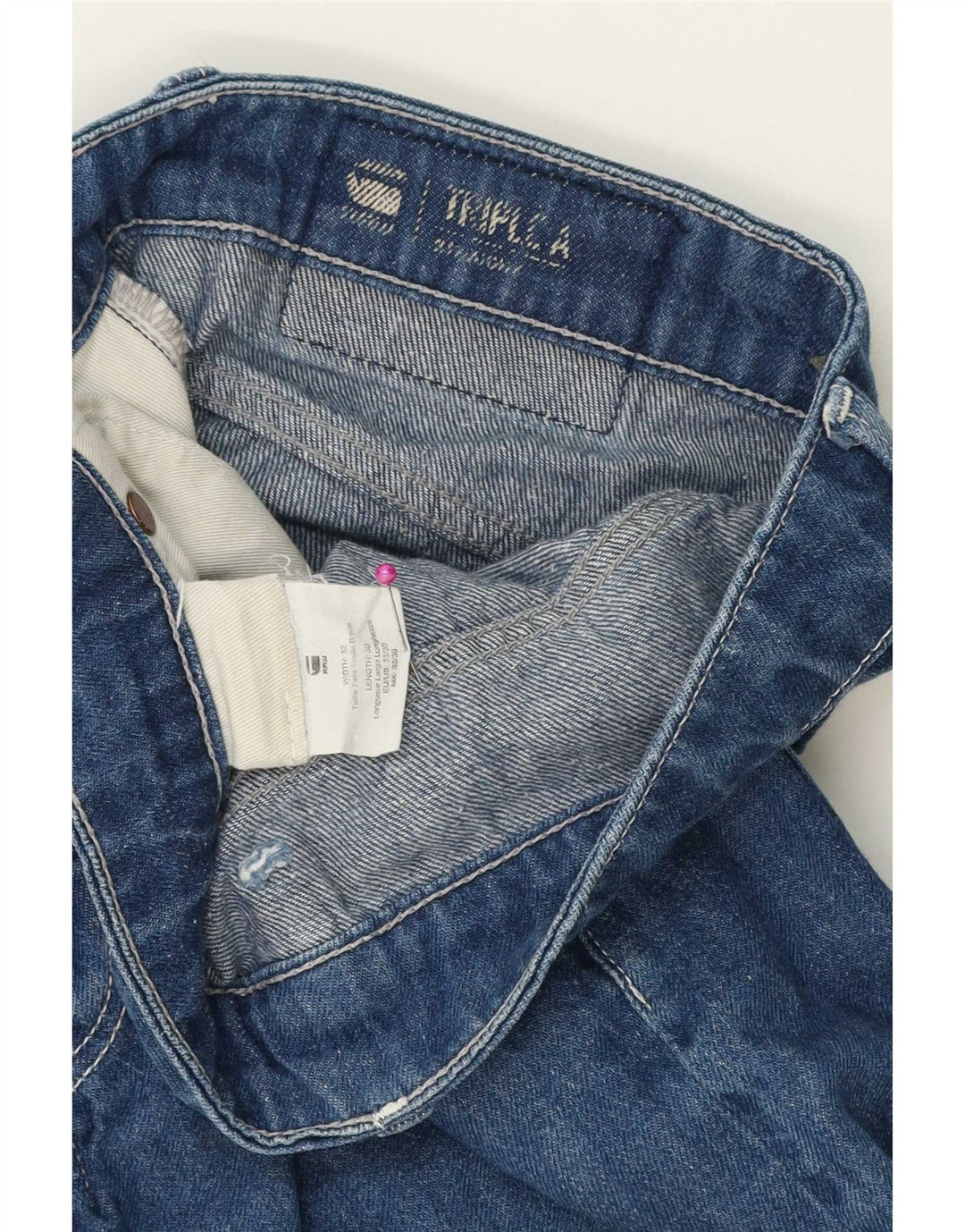 G-Star Mens Straight Jeans W32 L27 Blue Cotton