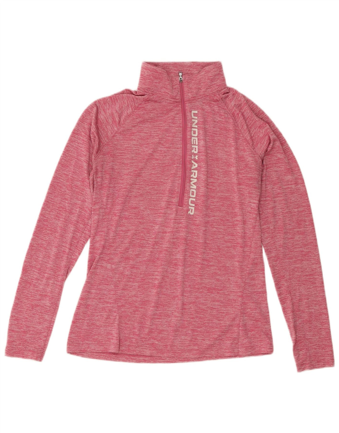 Under Armour Womens Graphic Pullover Tracksuit Top UK 14 Large Pink Flecked