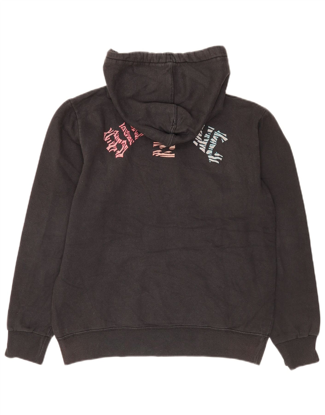 Billabong Mens Graphic Hoodie Jumper Small Black Cotton