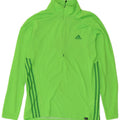 Adidas Mens Zip Neck Pullover Tracksuit Top UK 40/42 Medium Green Polyester