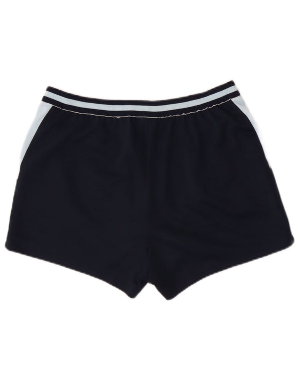 Vintage Mens Chino Shorts IT 50 Large W32 Navy Blue Polyester