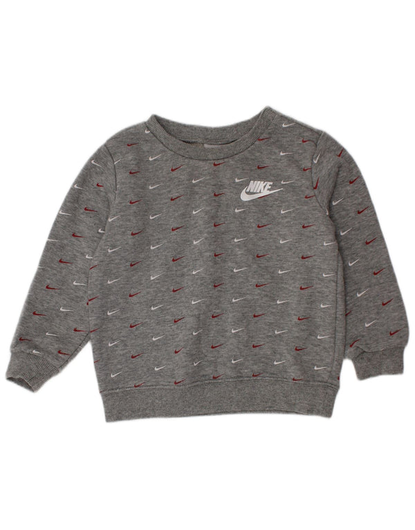 Nike Baby Boys Graphic Sweatshirt Jumper 18-24 Months Grey Cotton