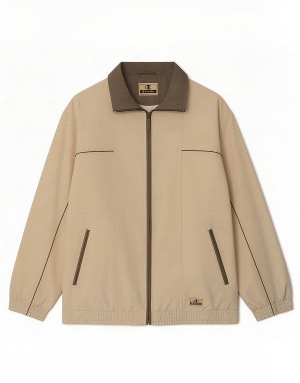 Champion Mens Tracksuit Top Jacket XL Beige Polyester