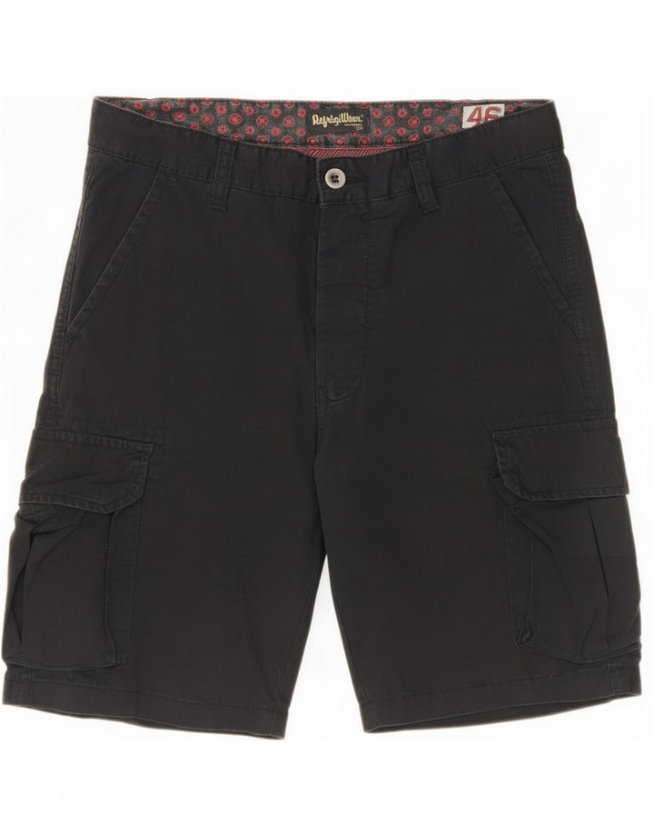 Refrigiwear Mens Cargo Shorts IT 46 Small W29 Black