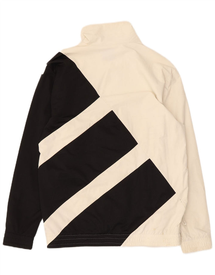 Adidas Mens Graphic Tracksuit Top Jacket Medium White Colourblock Polyamide