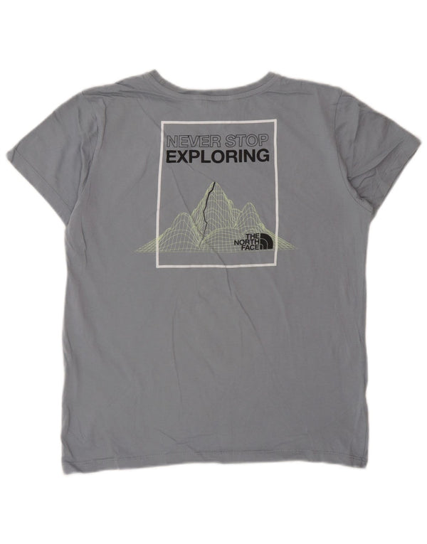 The North Face Boys Graphic T-Shirt Top 14-15 Years XL Grey Cotton