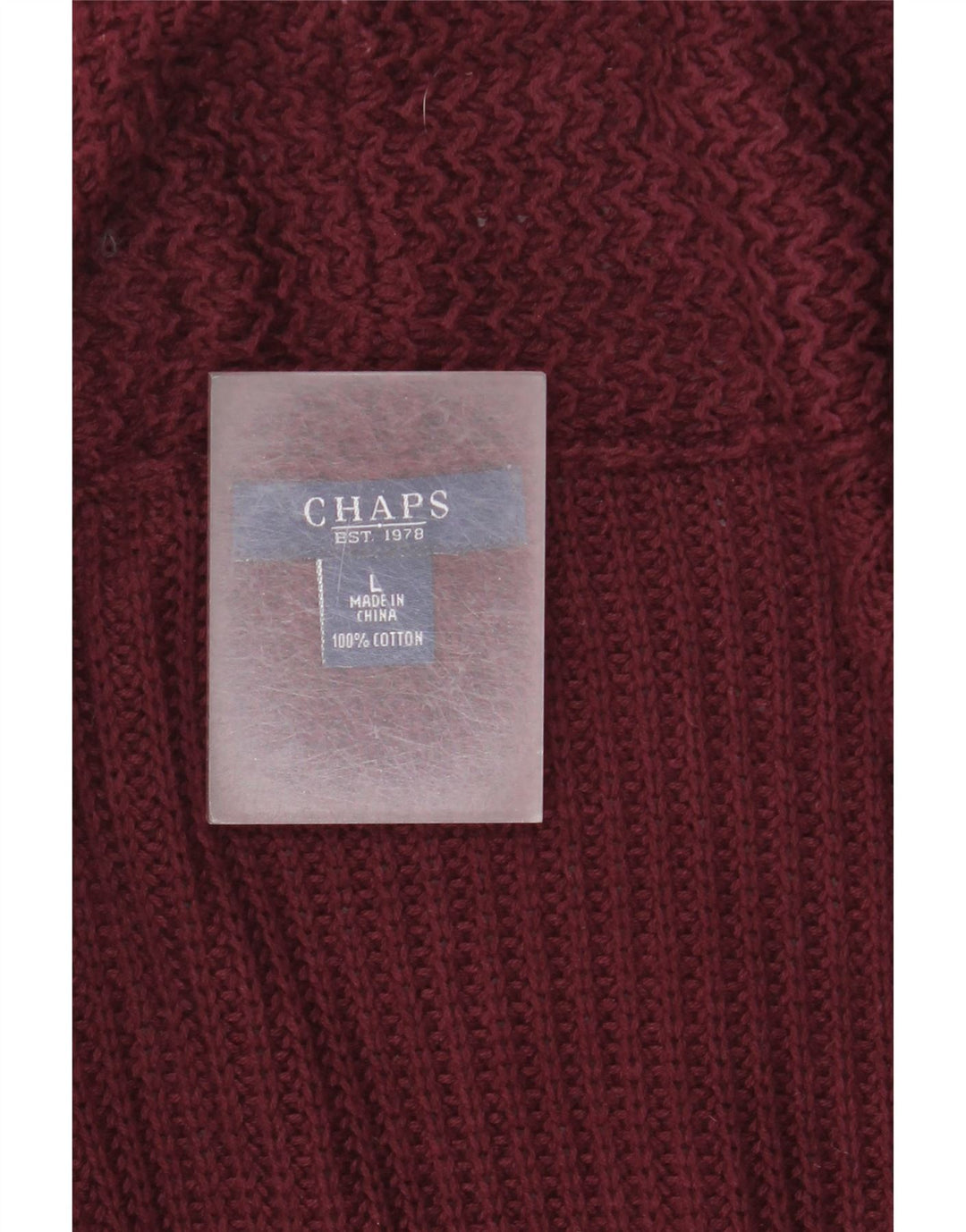 Chaps Womens Longline Open Cardigan Sweater UK 16 Large Maroon Cotton