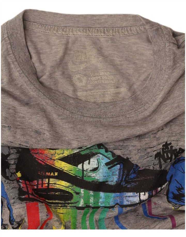 NIKE Mens Regular Fit Graphic T-Shirt Top Small Grey