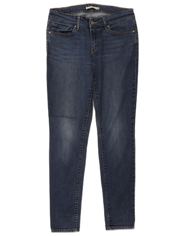 Levi's Womens 711 Skinny Jeans W28 L30 Navy Blue Lyocell