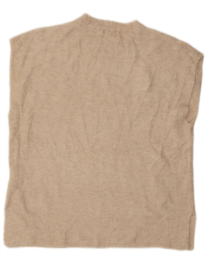 Marks & Spencer Womens Vest Tank Top UK 16 Large Beige Acrylic