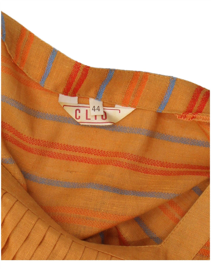 Clio Womens A-Line Dress IT 44 Medium Orange Striped