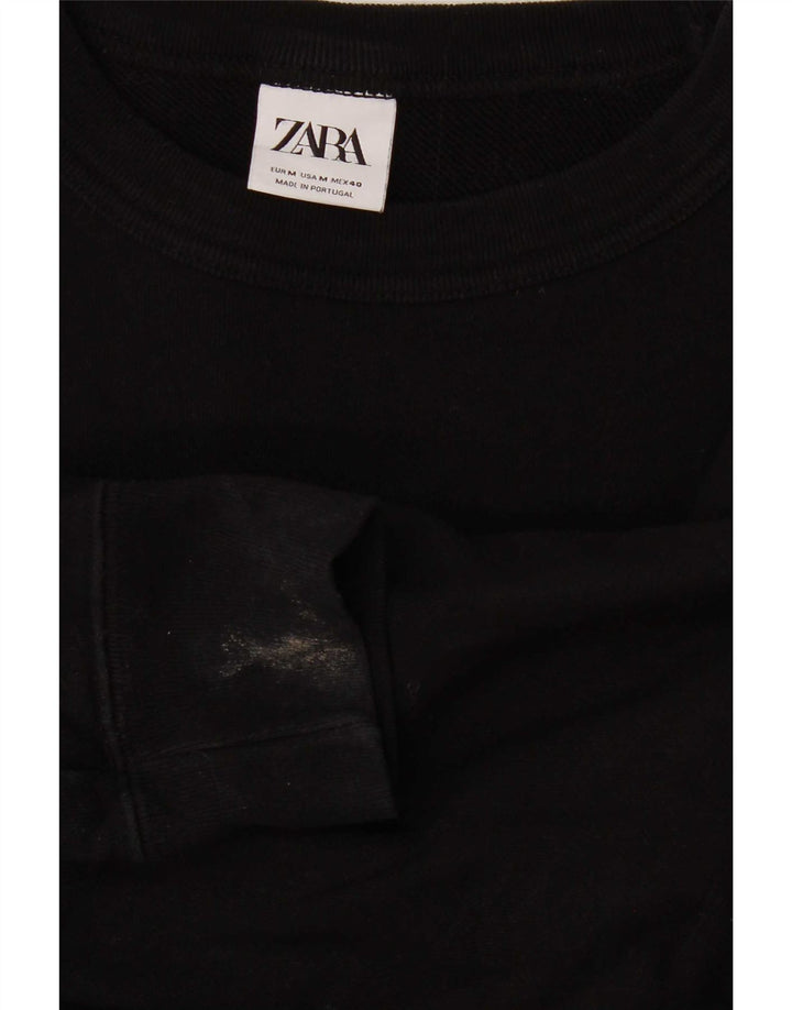 Zara Mens Sweatshirt Jumper Medium Black