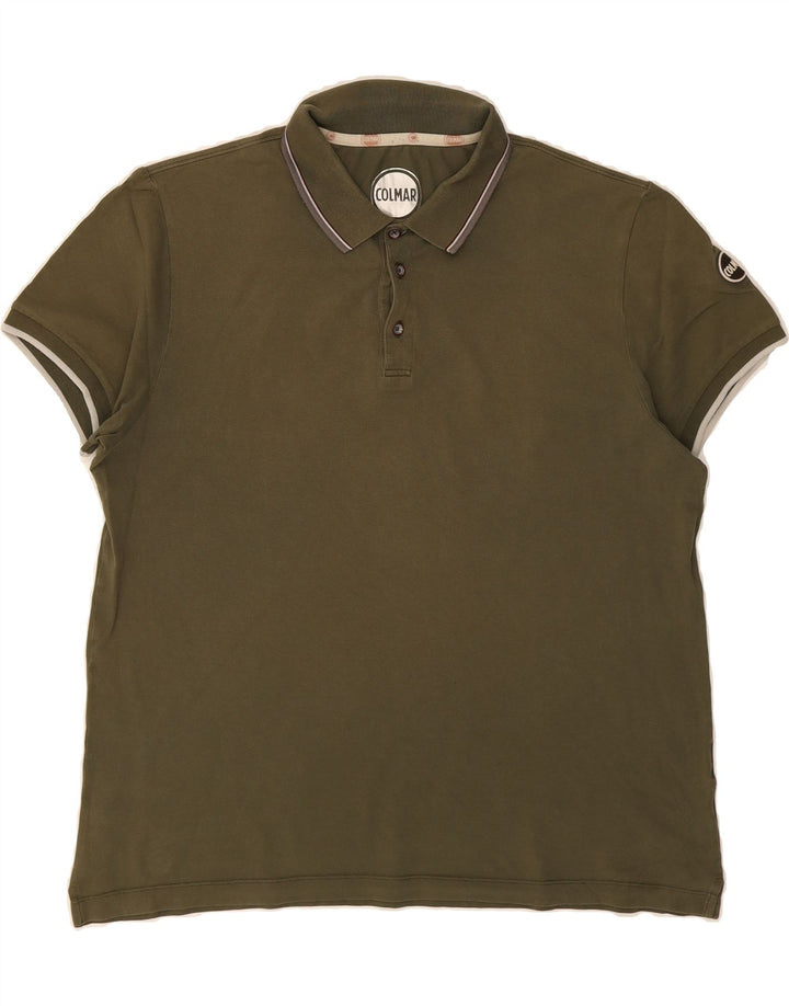 COLMAR Mens Polo Shirt 2XL Green Cotton Vintage Colmar and Second-Hand Colmar from Messina Hembry 