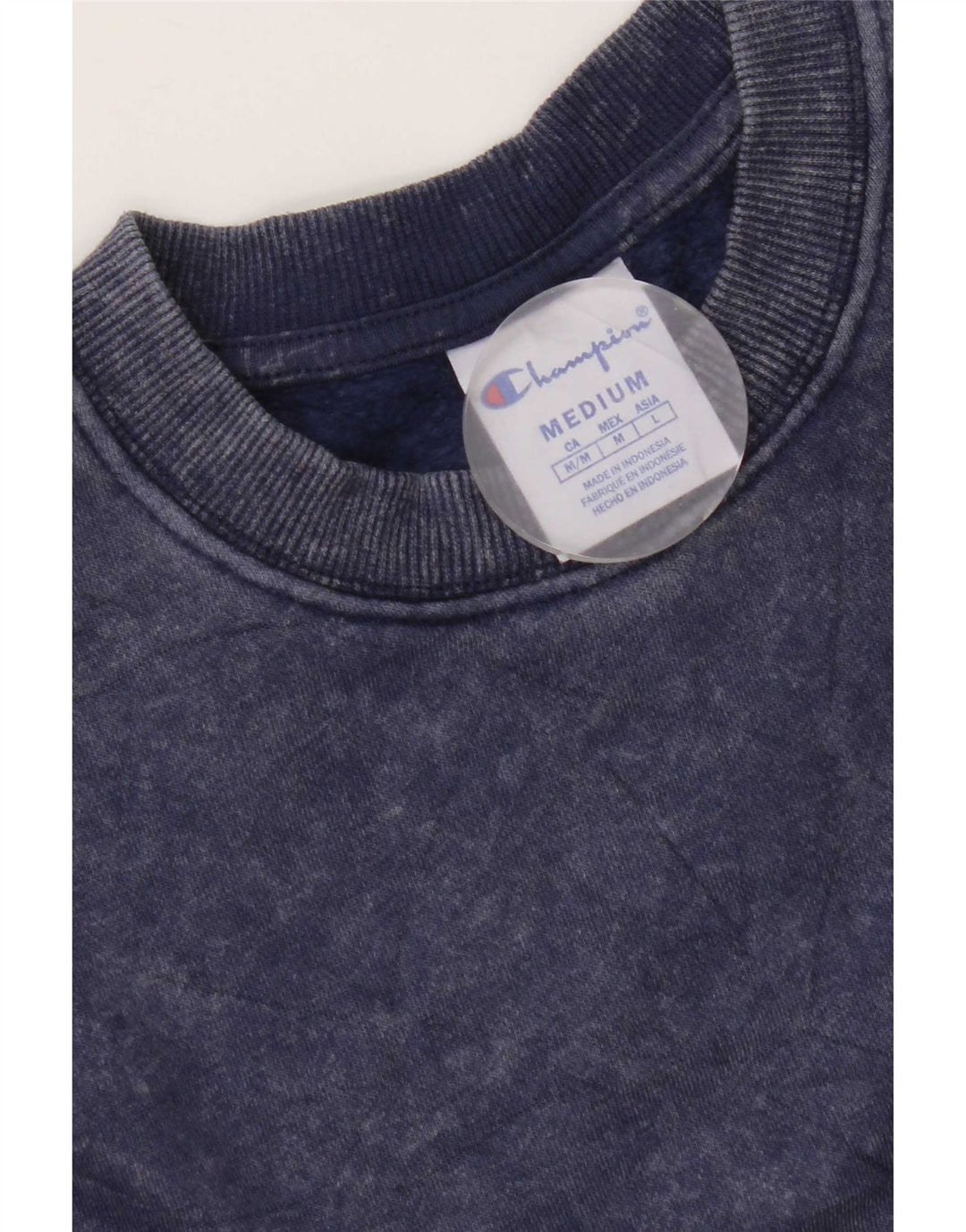 Champion Mens Sweatshirt Jumper Medium Navy Blue Cotton