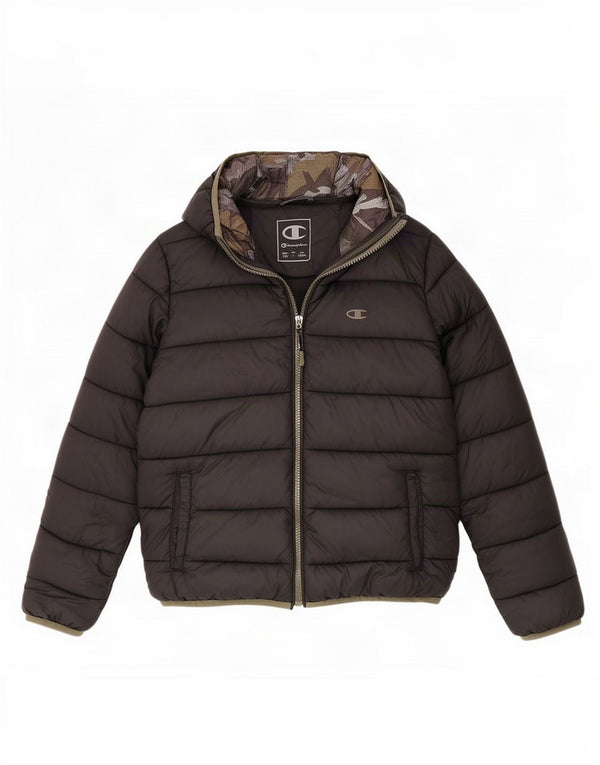 Champion Boys Hooded Padded Jacket 11-12 Years Large Black