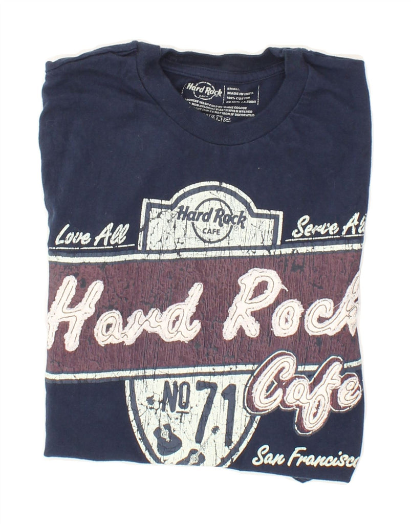 HARD ROCK CAFE Womens San Francisco Graphic T-Shirt Top UK 10 Small Blue Vintage Hard Rock Cafe and Second-Hand Hard Rock Cafe from Messina Hembry 