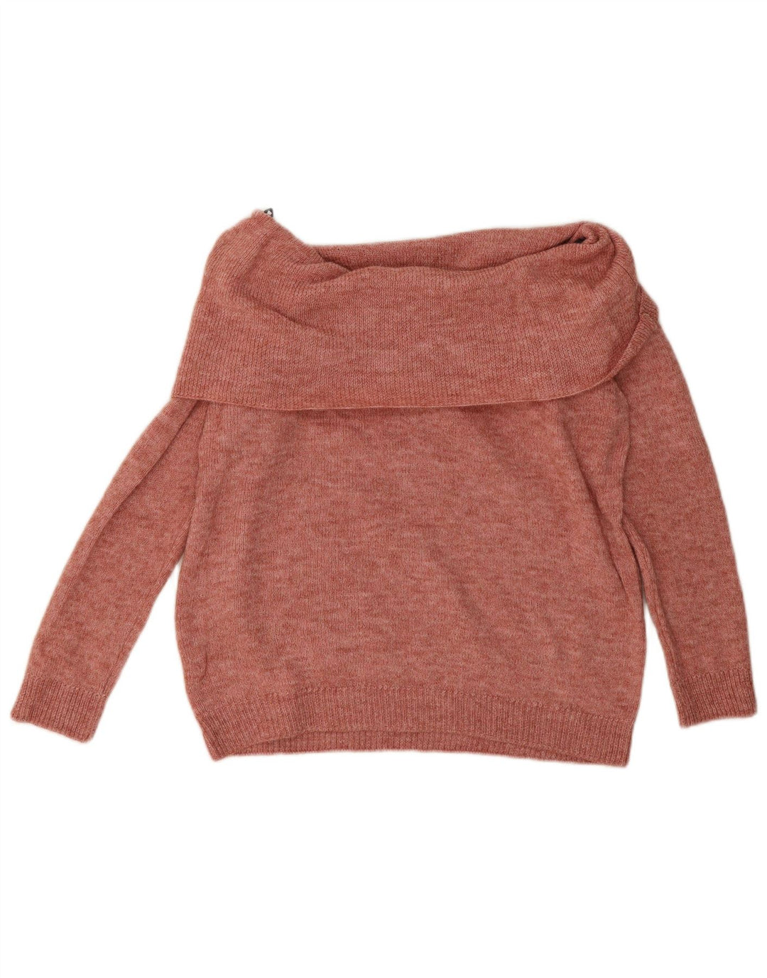 Marks & Spencer Womens Roll Neck Jumper Sweater UK 16 Large Pink Flecked