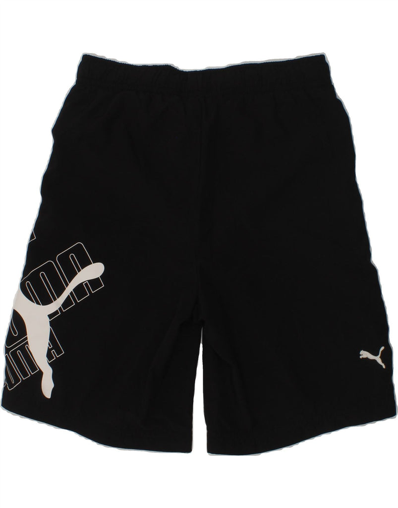 PUMA Boys Graphic Sport Shorts 7-8 Years  Black Cotton | Vintage Puma | Thrift | Second-Hand Puma | Used Clothing | Messina Hembry 