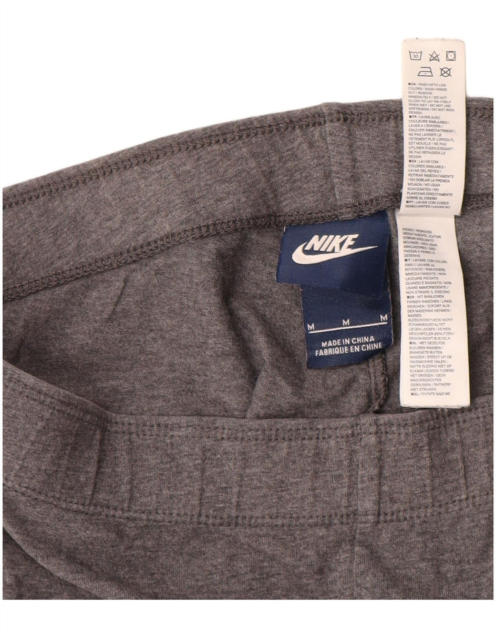 Nike Womens Graphic Leggings UK 12 Medium  Grey Cotton