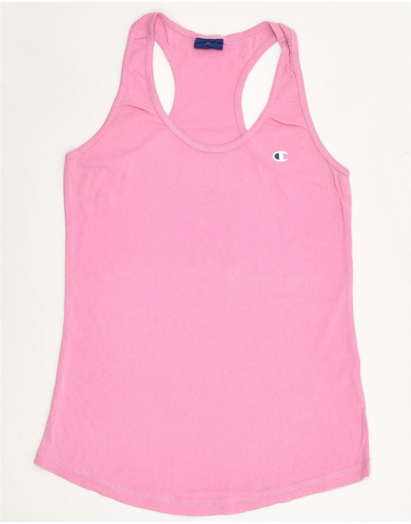 CHAMPION Womens Vest Top UK 10 Small Pink | Vintage Champion | Thrift | Second-Hand Champion | Used Clothing | Messina Hembry 